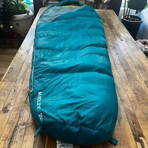 Kelty 20 F 7° C Cosmic 550 Down Fill Womens Mommy Sleeping Bag Blue 29 x 74"